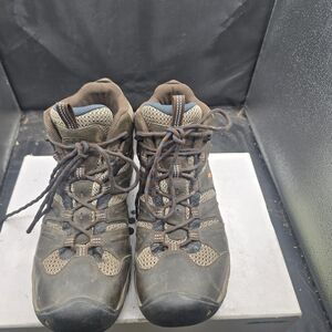 Keen Men's Brown and Black Hiking Boots